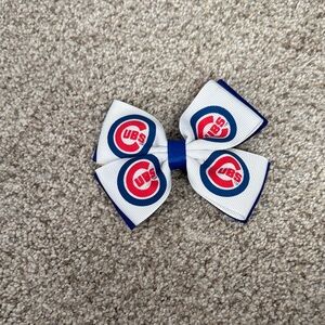 Cubs Logo Kids Clip Hair Bow